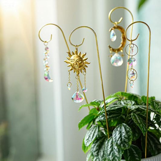 Plant Trellis with Crystal Sun Catchers